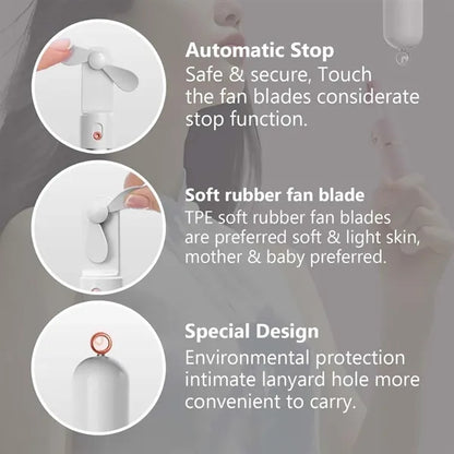 USB Rechargeable Handheld Pocket Fan