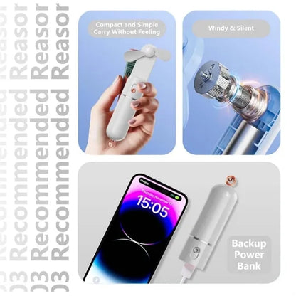 USB Rechargeable Handheld Pocket Fan