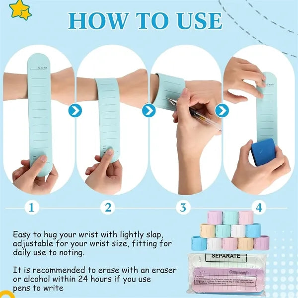Silicone Slap Memo Wristband