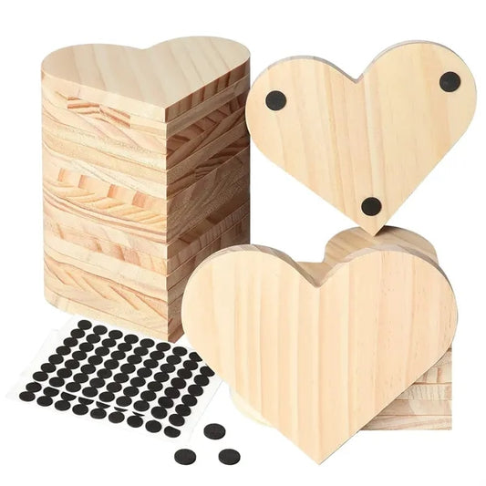 Custom Engraved Heart-Shaped Wooden Heat-Resistant Coaster