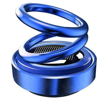 Solar-Powered Dual-Ring Rotating Car Air Freshener