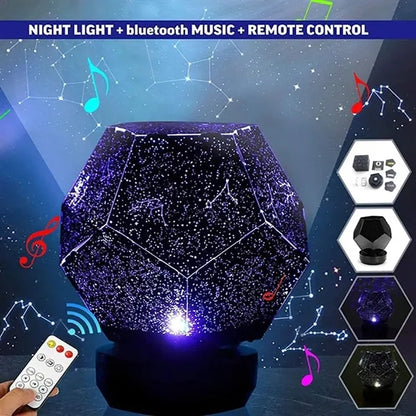 Rotating LED Night Light Projector Bluetooth Music Player