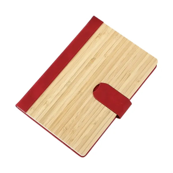 Bamboo Cover Magnetic Closure Notebook
