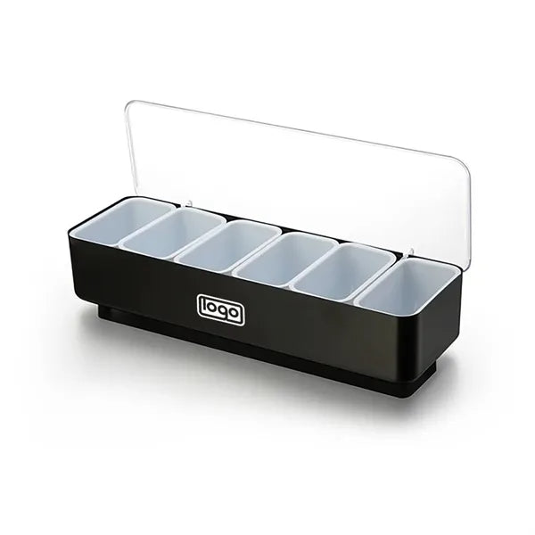 Bar 6-Compartment Fruit Tray with Lid and Freshness Design