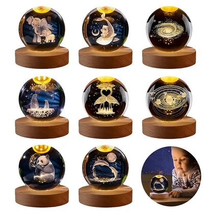 3D Carved Crystal Ball