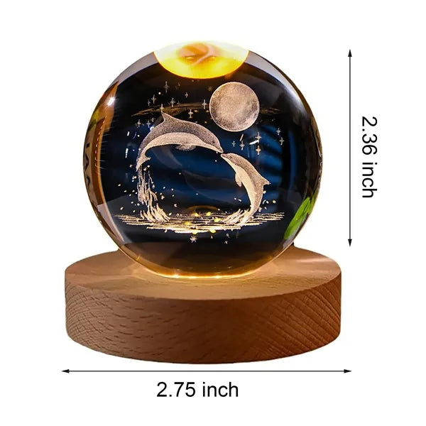 3D Carved Crystal Ball