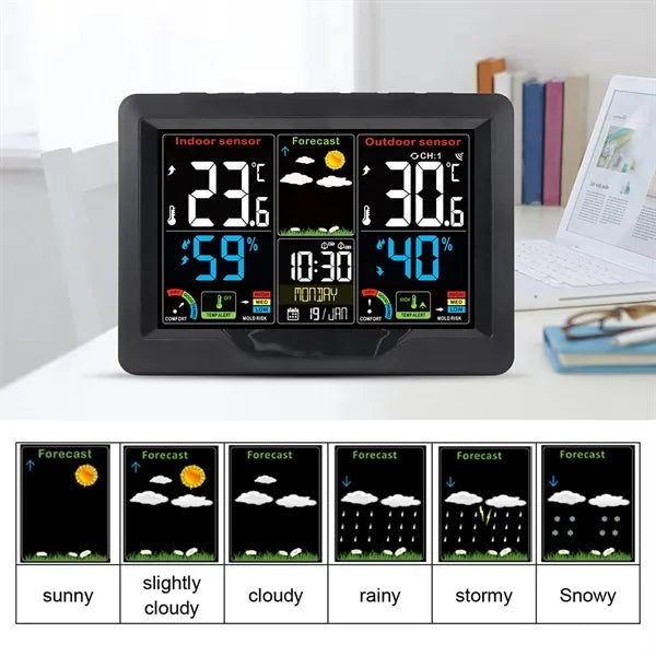 Wireless Weather Forecast Station Clock