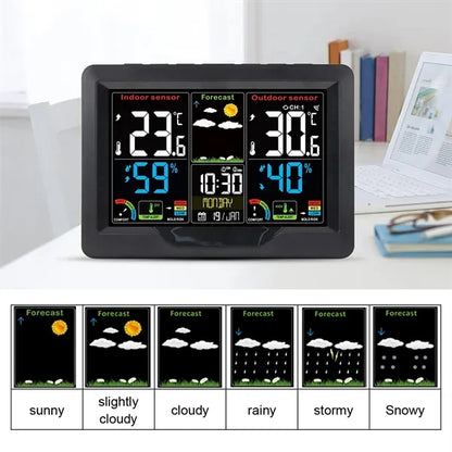 Wireless Weather Forecast Station Clock