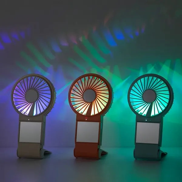 Fan With Makeup Mirror