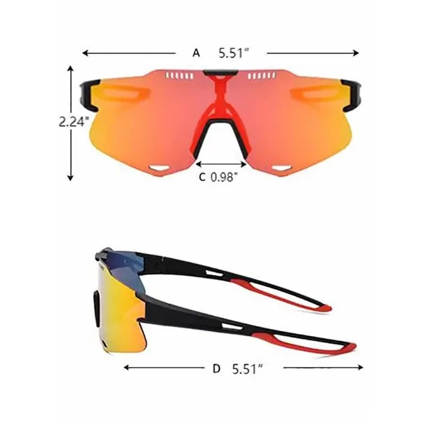 Tr90 Polarized Sports Cycling Sunglasses Running