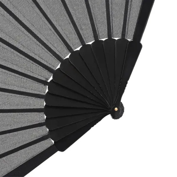 Plastic Handle Folding Fabric Hand Fan