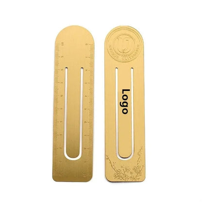 Custom Paper Clip Brass Bookmark