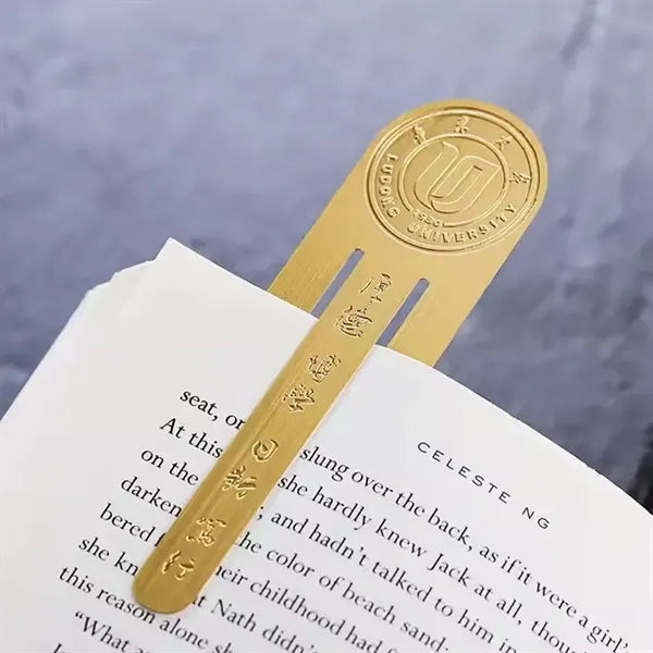Custom Paper Clip Brass Bookmark