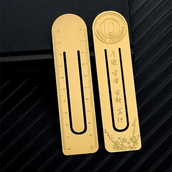 Custom Paper Clip Brass Bookmark