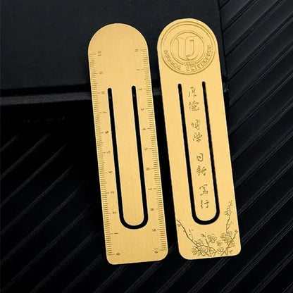 Custom Paper Clip Brass Bookmark