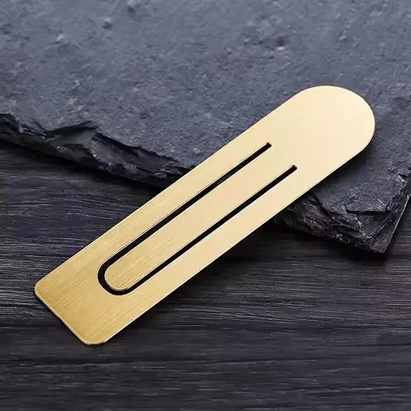 Custom Paper Clip Brass Bookmark