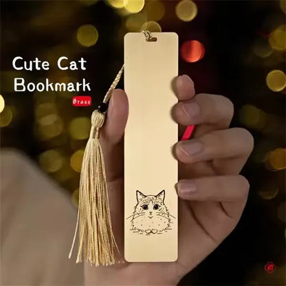 Creative Gold Brass Bookmark with Tassels