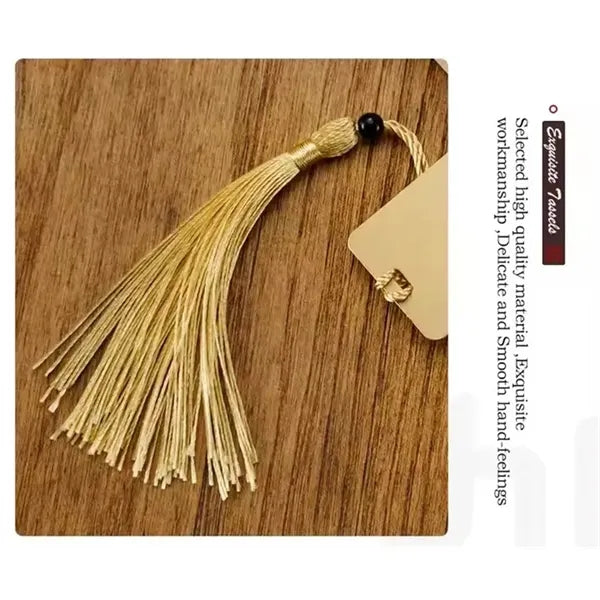 Creative Gold Brass Bookmark with Tassels