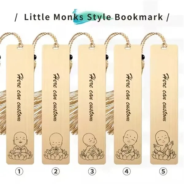 Creative Gold Brass Bookmark with Tassels