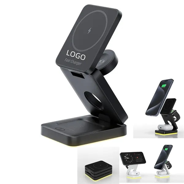 3-in-1 Foldable Magnetic Wireless Charger & Stand