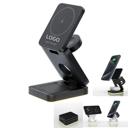 3-in-1 Foldable Magnetic Wireless Charger & Stand
