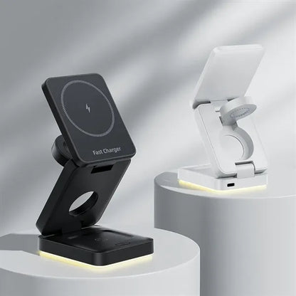 3-in-1 Foldable Magnetic Wireless Charger & Stand