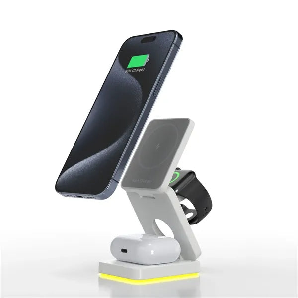 3-in-1 Foldable Magnetic Wireless Charger & Stand