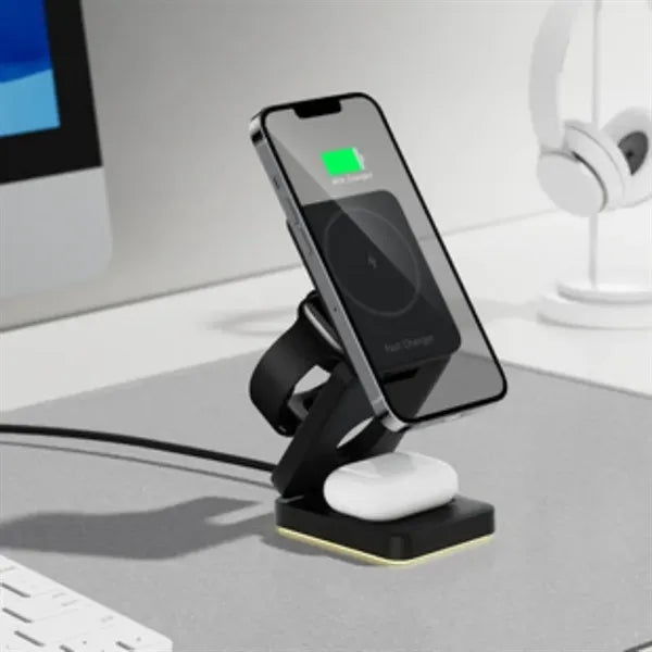 3-in-1 Foldable Magnetic Wireless Charger & Stand