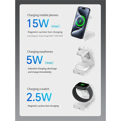 3-in-1 Foldable Wireless Charger & Stand