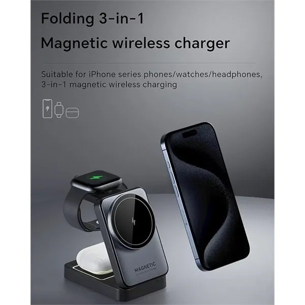 3-in-1 Foldable Wireless Charger & Stand