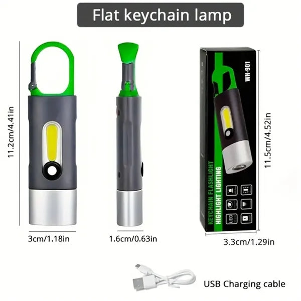 Mini Rechargeable LED Flashlight With COB Side Light