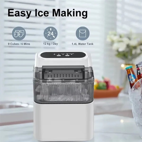 Compact ice maker for home dormitory Selfcleaning Low power