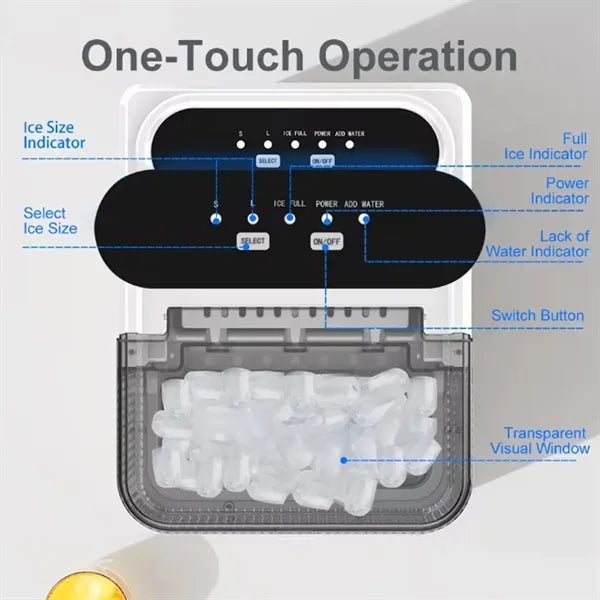 Compact ice maker for home dormitory Selfcleaning Low power