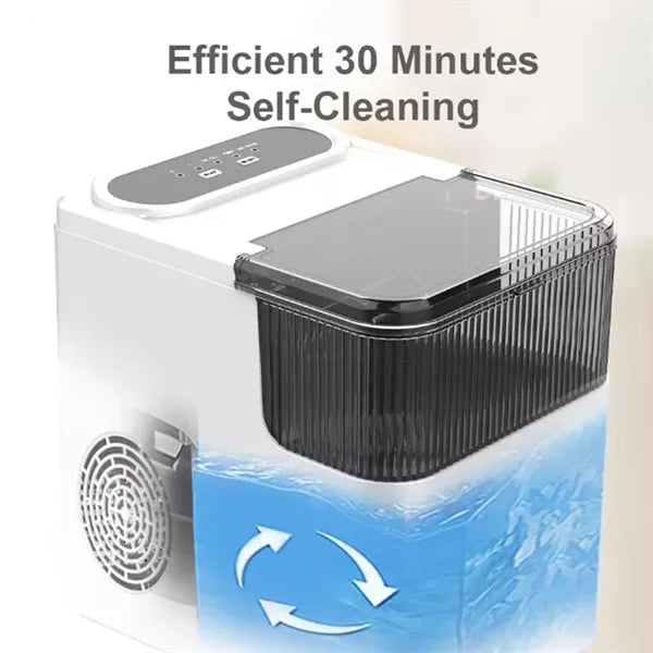 Compact ice maker for home dormitory Selfcleaning Low power