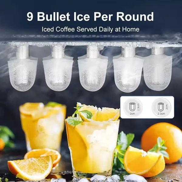 Compact ice maker for home dormitory Selfcleaning Low power