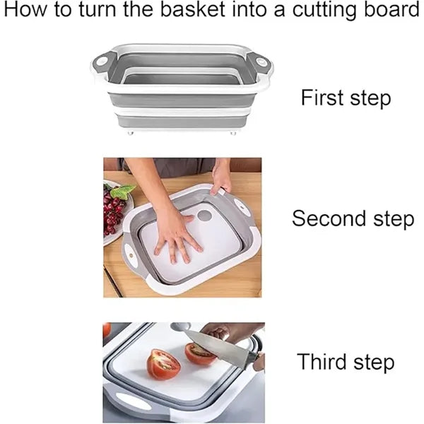 Folding PP + TPR BBQ Bucket W/ Cutting Board