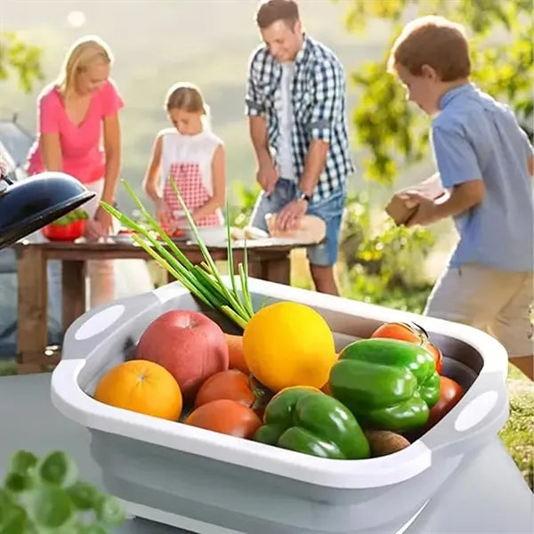 Folding PP + TPR BBQ Bucket W/ Cutting Board