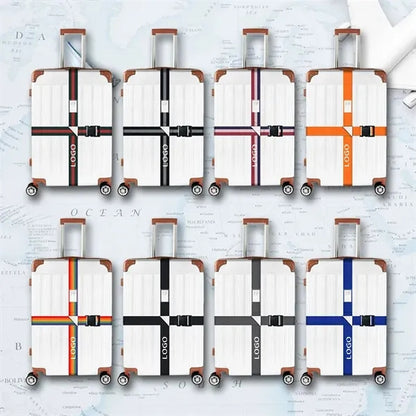 Cross Adjustable Suitcase Luggage StrapW/ Lock