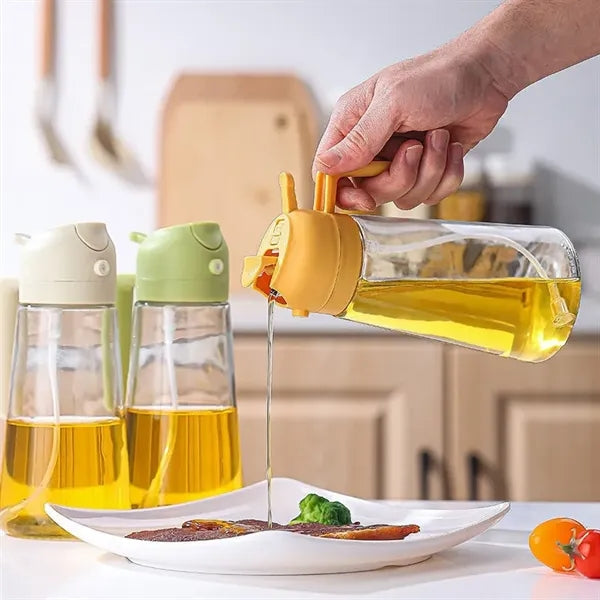 450ml Multifunctional Spray Glass Oil Bottle