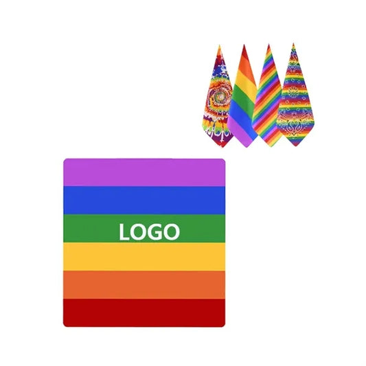 Multipurpose Pride Day Rainbow Bandana Square Scarf