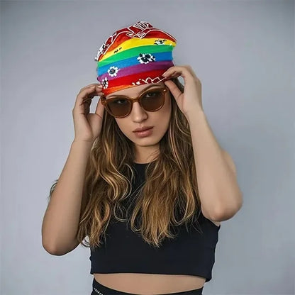 Multipurpose Pride Day Rainbow Bandana Square Scarf