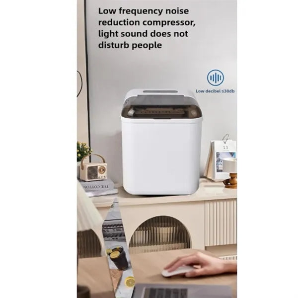 Compact Countertop Ice Maker Automatic Self Cleaning Machine