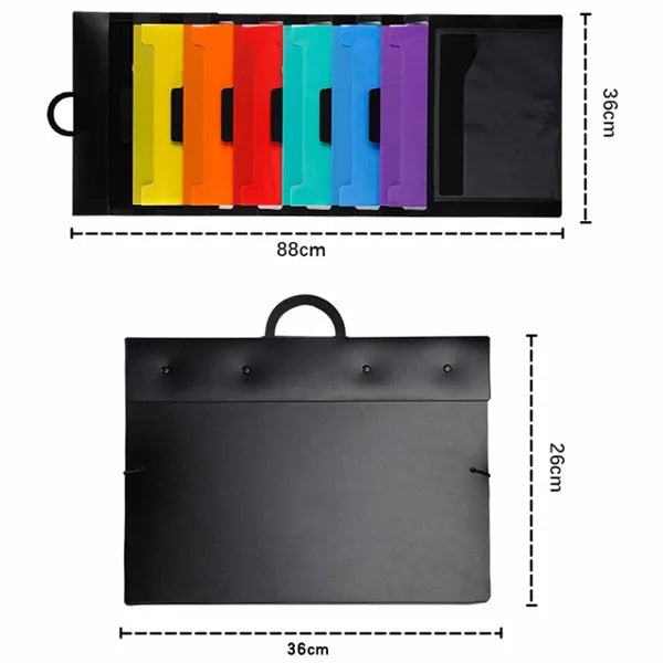 Hanging Accordion File Organizer with Multiple Pockets