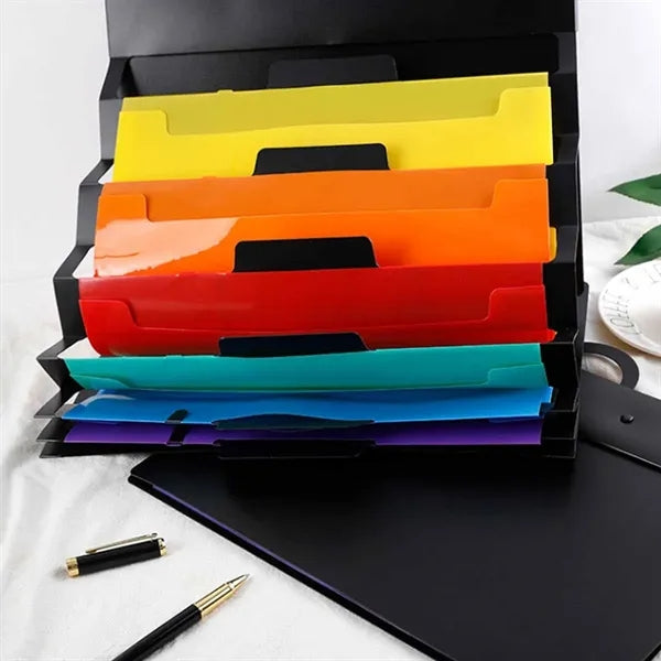 Hanging Accordion File Organizer with Multiple Pockets