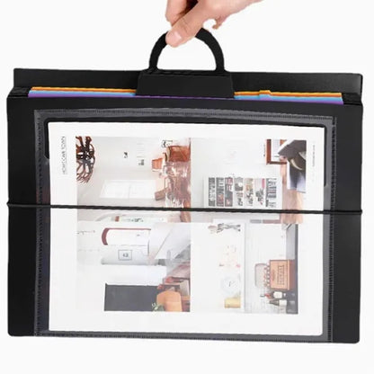 Hanging Accordion File Organizer with Multiple Pockets