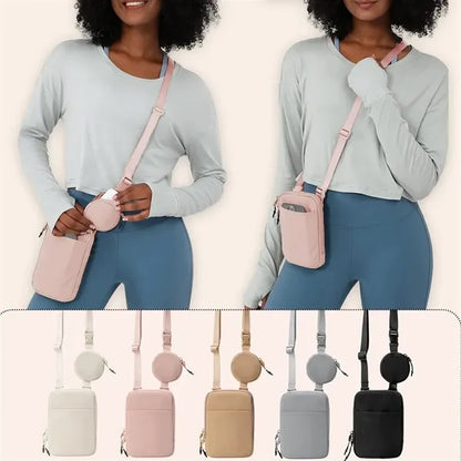 Adjustable Crossbody Belt Bag with Removable Small Pouch