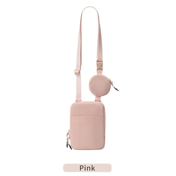 Adjustable Crossbody Belt Bag with Removable Small Pouch