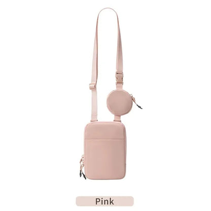 Adjustable Crossbody Belt Bag with Removable Small Pouch