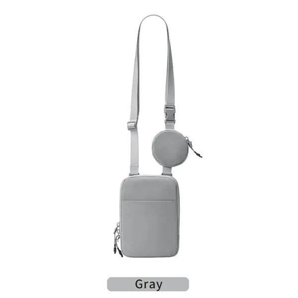 Adjustable Crossbody Belt Bag with Removable Small Pouch