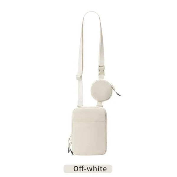 Adjustable Crossbody Belt Bag with Removable Small Pouch